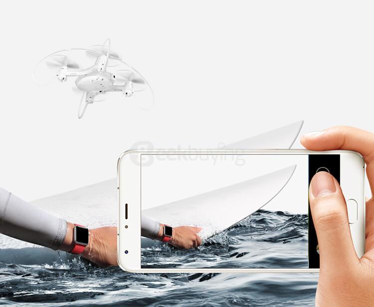 Fayee Smart Egg WIFI FPV 0.3MP Camera Headless Mode Altitude Hold RC Quadcopter RTF - Black