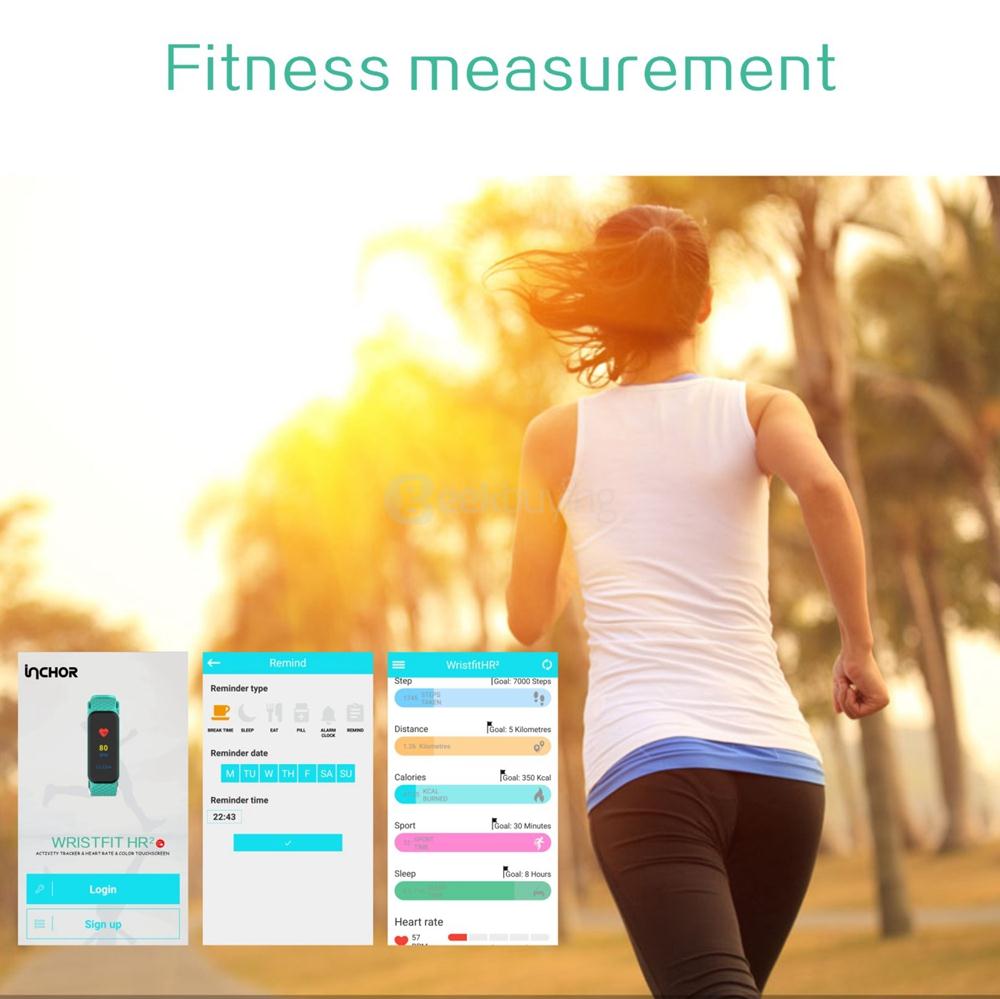 INCHOR Wristfit HR2 Heart Rate Monitor Color TFT 0.6