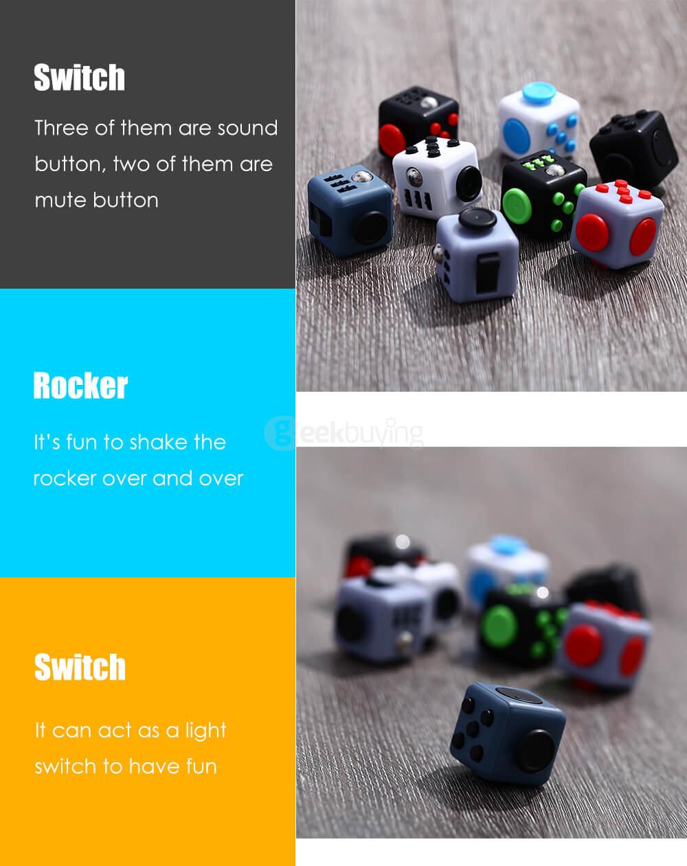 Stress Reliever Magic Cube for Worker  -  Black+Green