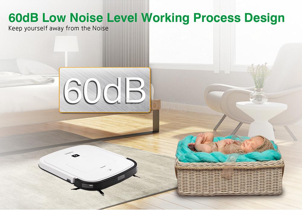 iiutec R-cruiser Robotic Vacuum Cleaner 2.95CM Slim Body 2000mAH Built-in Battery Strong Suction Robot Floor Cleaner - Gold