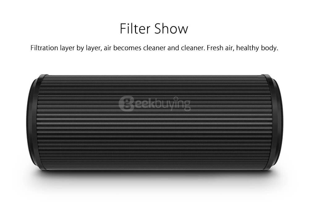 Original Xiaomi Car Air Cleaner Bluetooth 4.1 Air Purifier Freshener Smart Phone Remote Control - Black