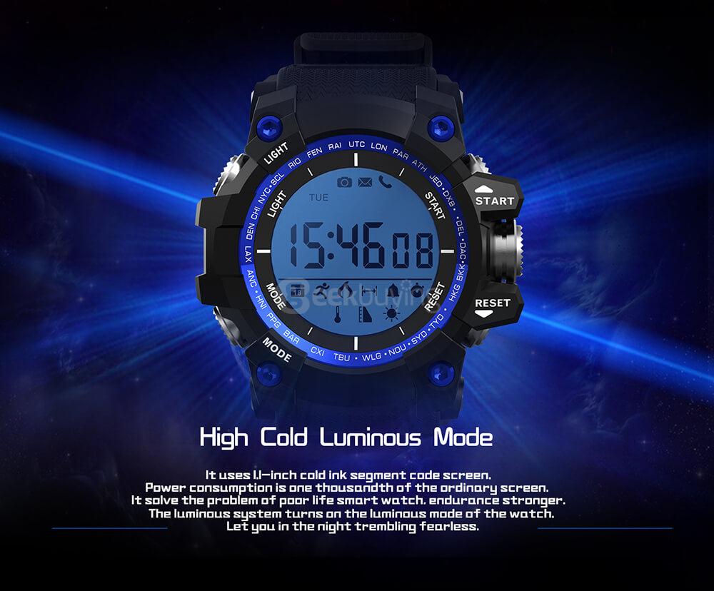NO.1 F2 IP68 Bluetooth Smartwatch Bracelet Sleep Monitor SMS Push Call Alert - Black