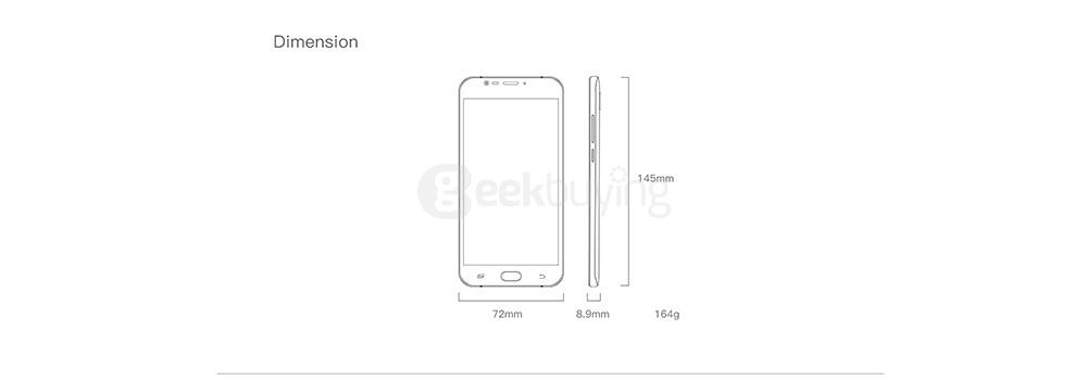 [HK Stock] Doogee X9 Mini 5.0 Inch HD Screen Android 6.0 Smartphone MT6580 Quad Core 1.3GHz 1GB RAM 8GB ROM 5.0MP Touch ID - White