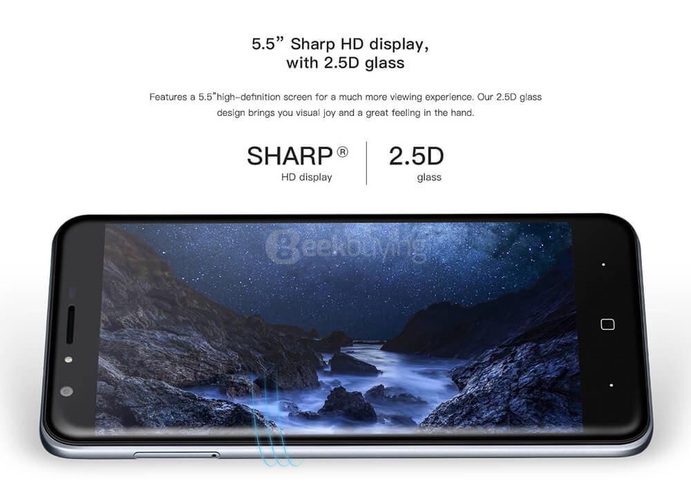 [HK Stock] Doogee Y6C 5.5Inch HD 2.5D Screen Android 6.0 4G+ LTE Smartphone MT6737 64Bit Quad Core 2GB RAM 16GB ROM 8.0MP Toch ID  OTG - Black