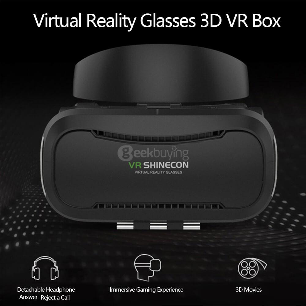 VR SHINECON 4 FOV110 IPD Adjustable 3D Immersive VR Virtual Reality Headset for 4.7 - 6 inches Smartphones