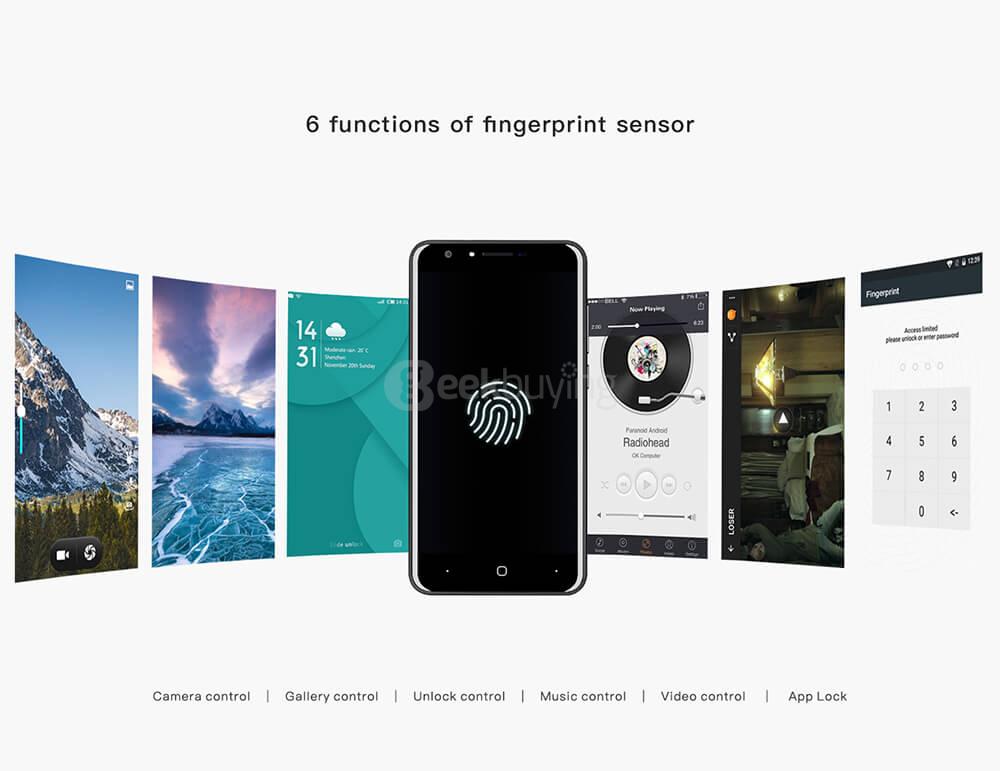 [HK Stock] Doogee Y6C 5.5Inch HD 2.5D Screen Android 6.0 4G+ LTE Smartphone MT6737 64Bit Quad Core 2GB RAM 16GB ROM 8.0MP Toch ID  OTG - Black