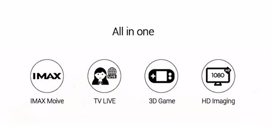 VF9 A33 ARM Cortex A7 Quad Core Android 5.1 2G/8G Dual OLED All In One VR Virtual Reality Headset WIFI Bluetooth FOV80 - Gold