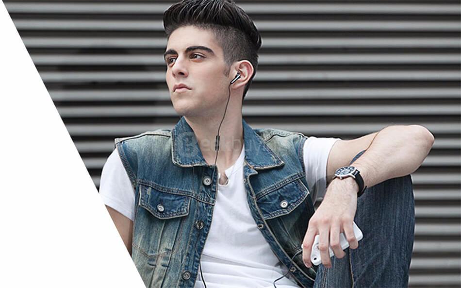 EDIFIER P180 In-Ear Earphone Hands-Free Wired Control Earpiece with MIC for Smartphones - Black