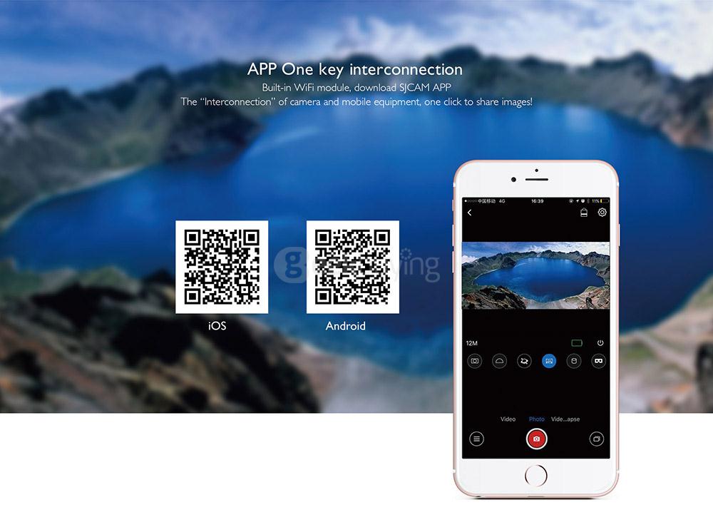 SJCAM SJ360 2K Panoramic Action Camera 360 Degree Fisheye Lens Novatek 96660 Chipset Sony IMX078 220 Degrees Wide Angles Sport DV- White