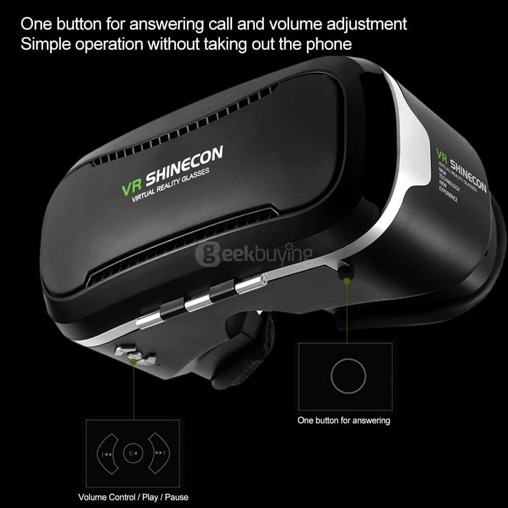VR SHINECON 4 FOV110 IPD Adjustable 3D Immersive VR Virtual Reality Headset for 4.7 - 6 inches Smartphones