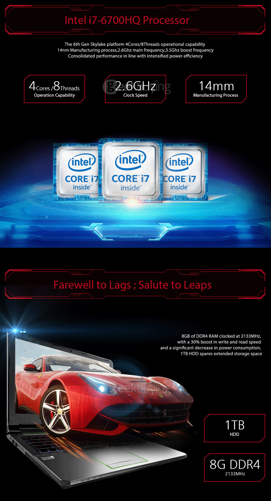 [HK Stock] ThundeRobot G150T-D2 Gaming Laptop 15.6 Inch DOS Intel Core i7 6700HQ Quad Core 3.5GHz GTX 960M 2GB VRAM 8GB RAM 1TB HDD FHD Screen 1920*1080 White Backlight Keyboard - Gray