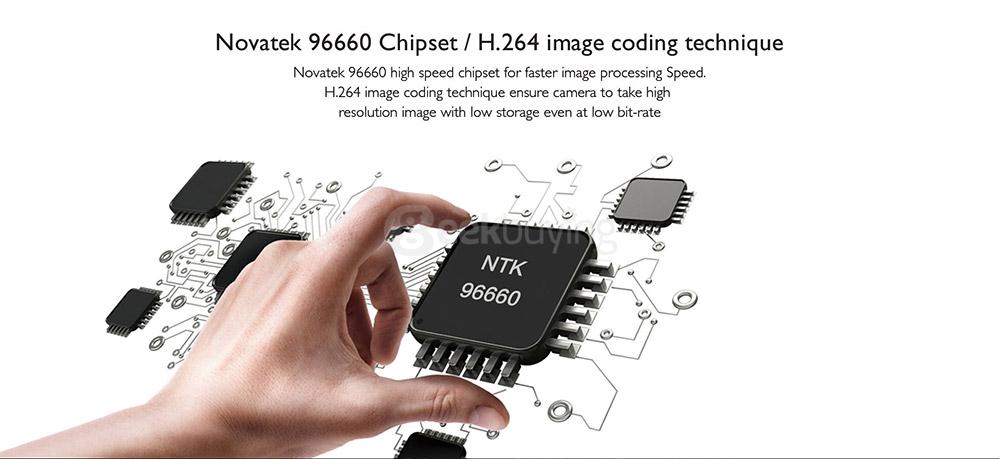 SJCAM SJ360 2K Panoramic Action Camera 360 Degree Fisheye Lens Novatek 96660 Chipset Sony IMX078 220 Degrees Wide Angles Sport DV- White