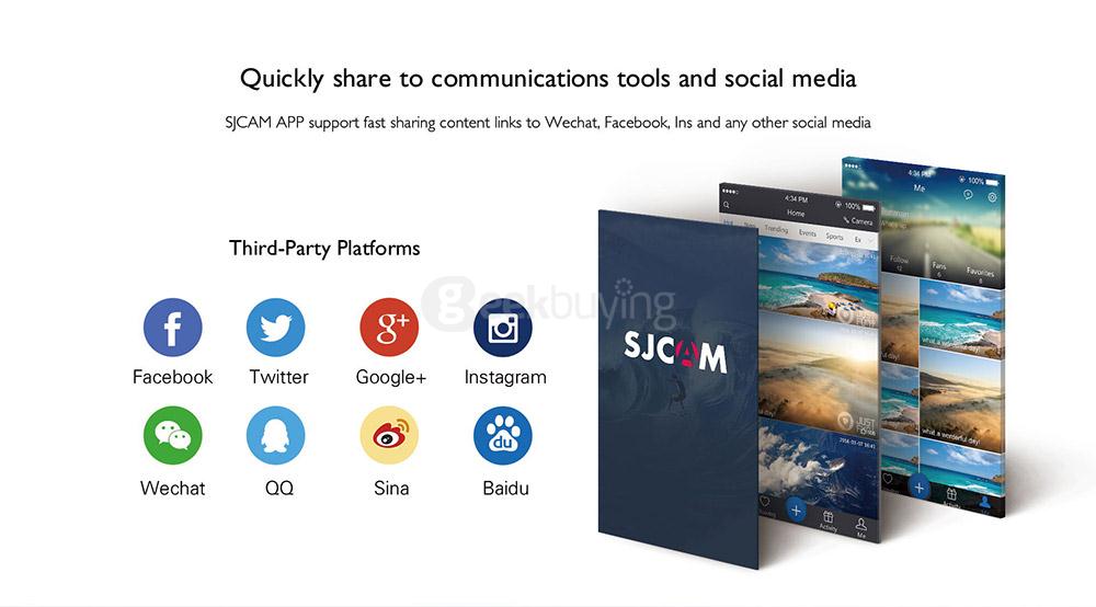 SJCAM SJ360 2K Panoramic Action Camera 360 Degree Fisheye Lens Novatek 96660 Chipset Sony IMX078 220 Degrees Wide Angles Sport DV- White