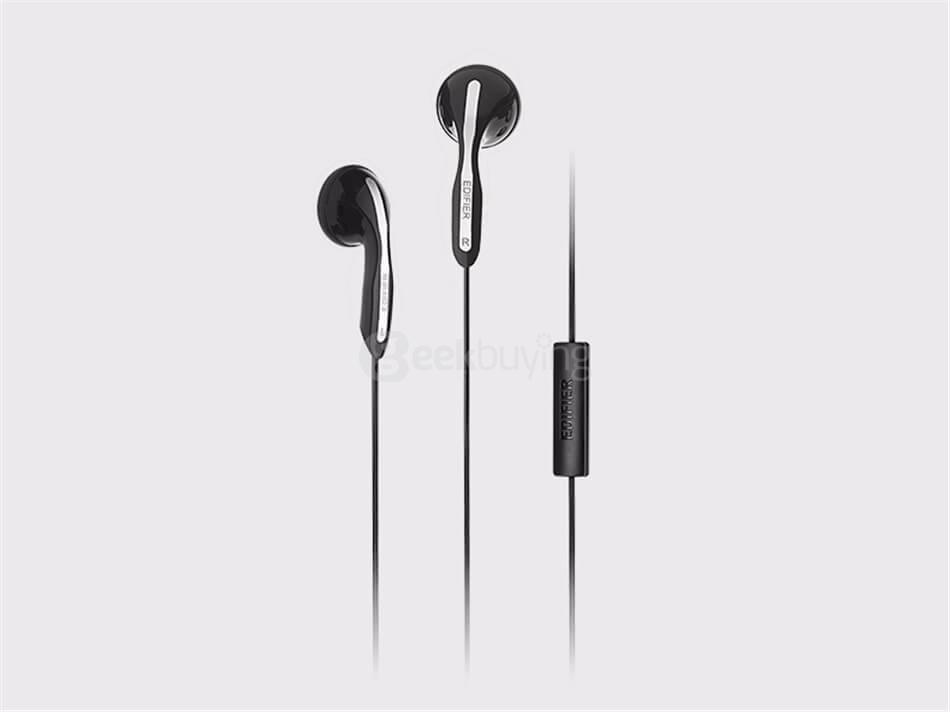 EDIFIER P180 In-Ear Earphone Hands-Free Wired Control Earpiece with MIC for Smartphones - Black
