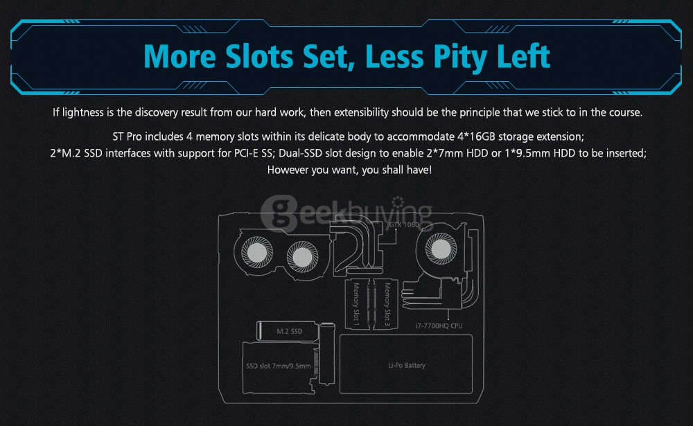 [HK Stock] ThundeRobot ST-Pro VR Ready Gaming Laptop 15.6 Inch DOS GTX1060 6G Intel Core i7 7700HQ Quad Core 3.8GHz 16GB RAM 512GB SSD IPS Screen 1920*1080 RGB Backlight Keyboard Gray - EU