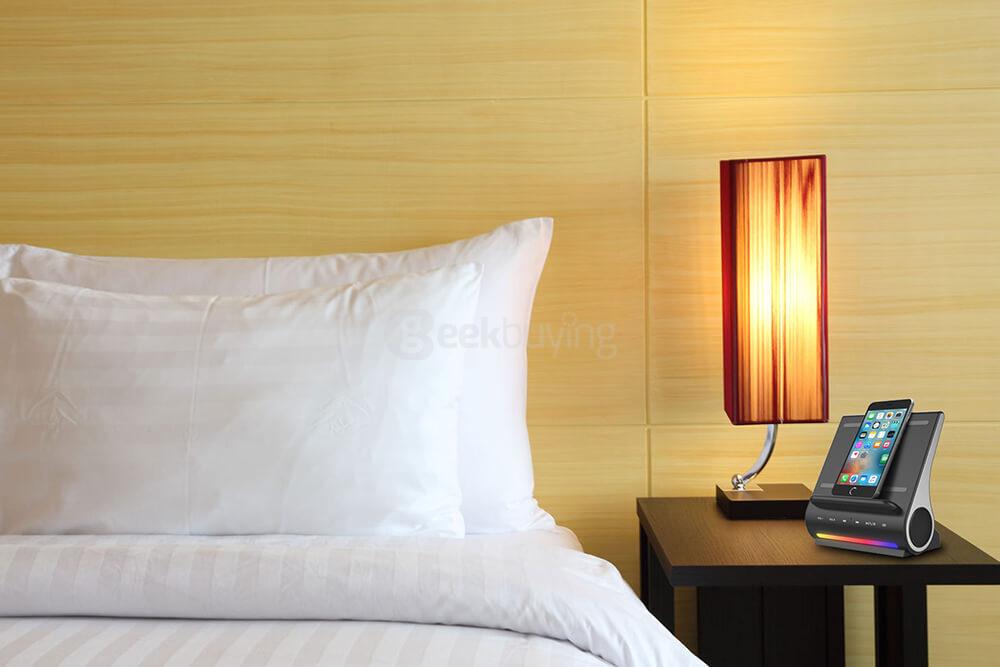 AZPEN DockAll D-100 Wireless Charger Bluetooth 4.0 HiFi Speaker Charging Dock Station with Dual USB Output