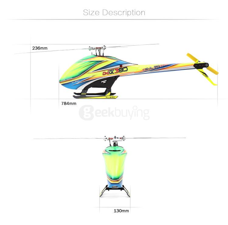 ALZRC Devil 380 FAST Three-Blade Rotor Head TBR RC Helicopter - Super Combo Version