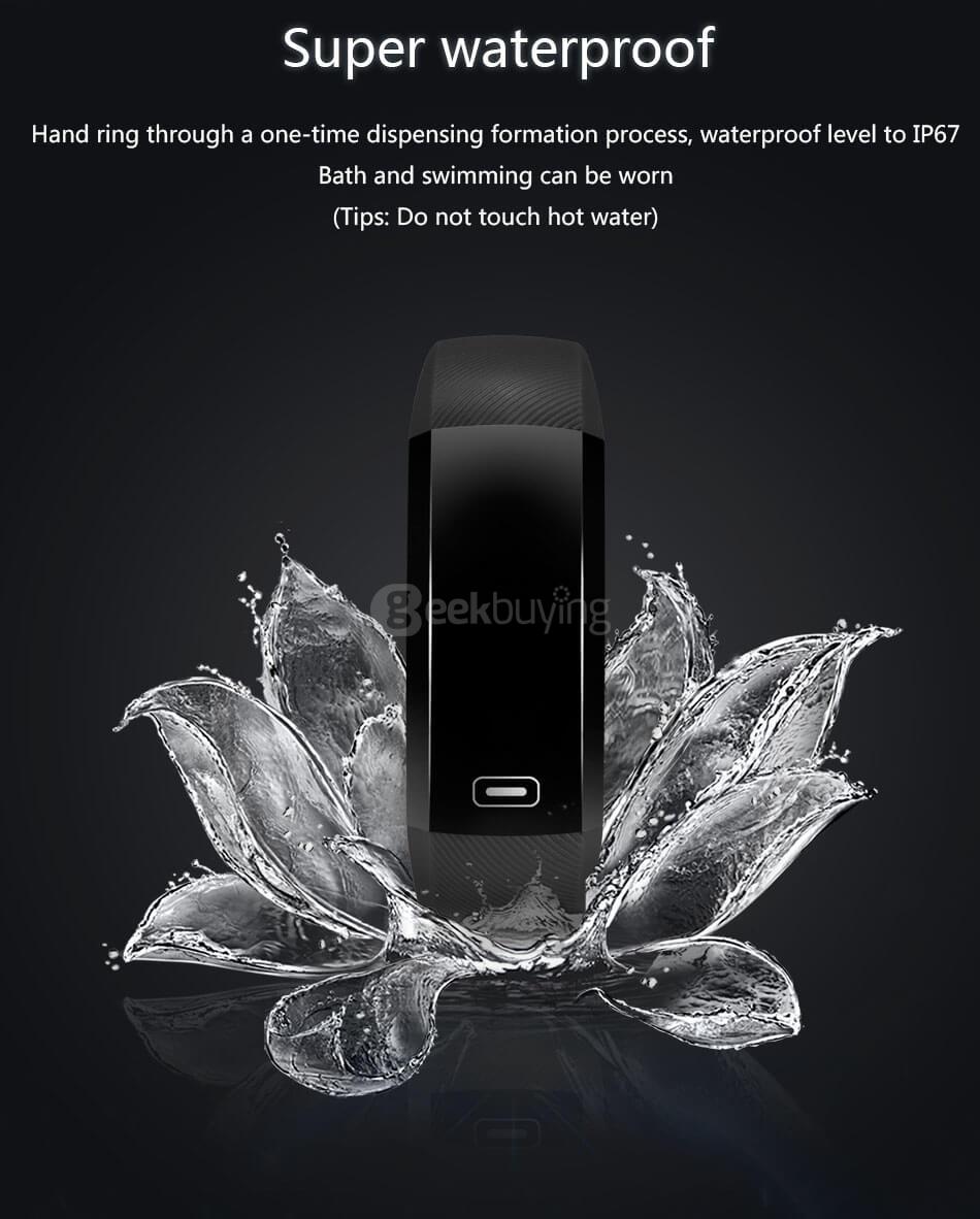 Makibes M2S Smart Bracelet Heart Rate Blood Pressure Pulse Meter Fitness Tracker Wristband for iOS Android - Purple