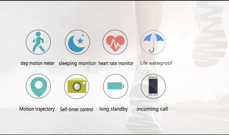 Makibes M2S Smart Bracelet Heart Rate Blood Pressure Pulse Meter Fitness Tracker Wristband for iOS Android - Purple