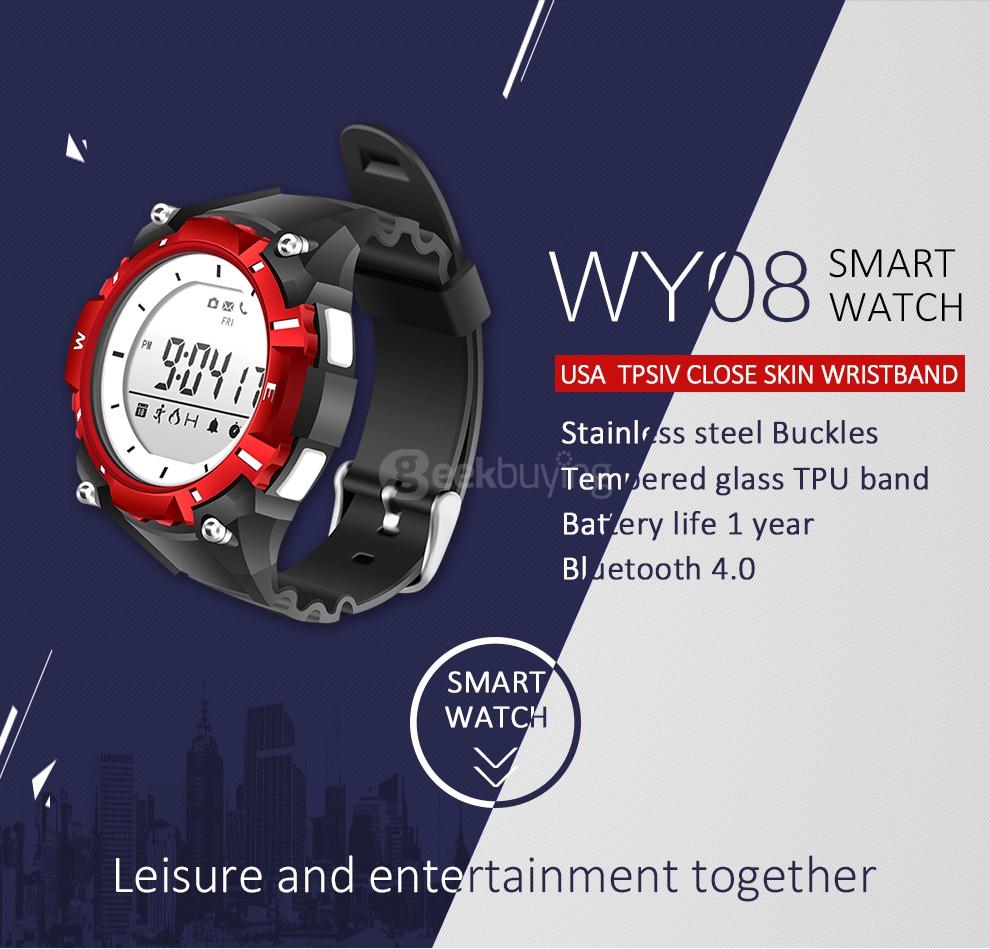 DZB DA14580 Bluetooth 4.0 Smart Watch Heart Rate Monitor Pedometer Remote Camera SMS Call for Android iOS - Black+Green