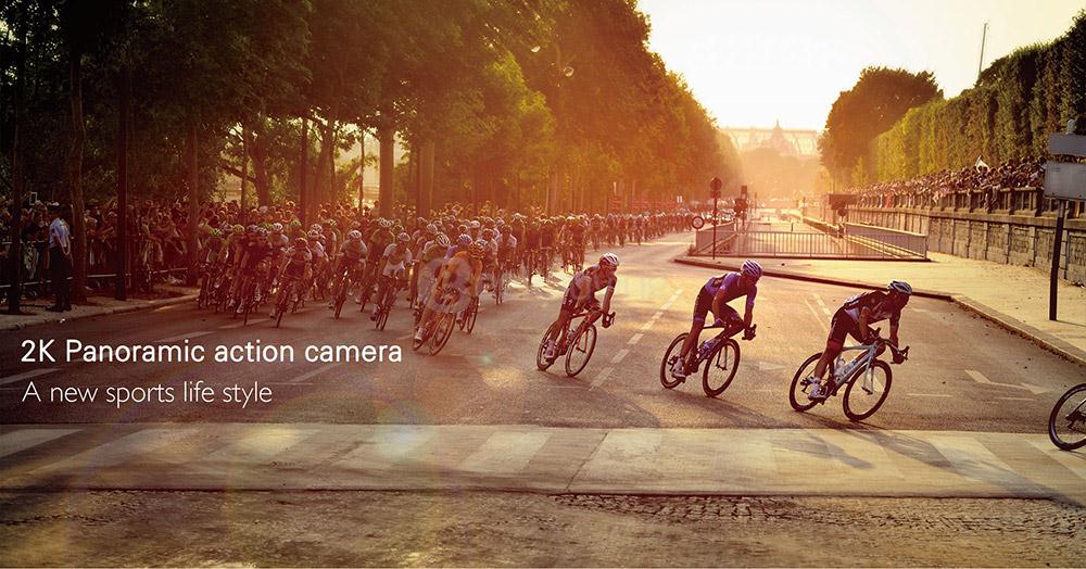 SJCAM SJ360 2K Panoramic Action Camera 360 Degree Fisheye Lens Novatek 96660 Chipset Sony IMX078 220 Degrees Wide Angles Sport DV- Black