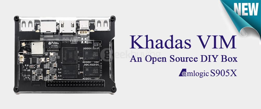 Khadas Vim Open Source Development Board S905X 2G/8G WIFI Ubuntu/Android/OpenELEC/Buidroot