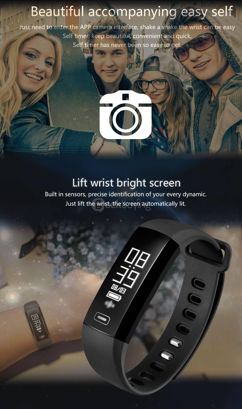 Makibes M2S Smart Bracelet Heart Rate Blood Pressure Pulse Meter Fitness Tracker Wristband for iOS Android - Purple