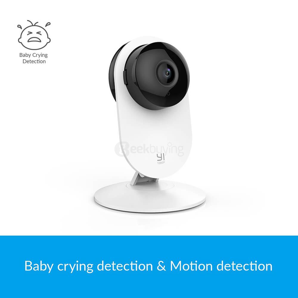 YI 1080P Home Camera Wireless IP Security Surveillance System Ambarella S2LM 1/2.8 Inches CMOS Sensor 112 Degree Wide-angle Motion Detection & Alert  Night Vision Two-way Audio YI Smart Home Camera - White