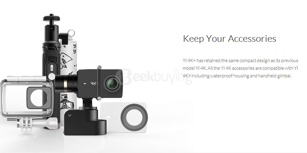 YI HD Action Camera Ambarella H2 SONY IMX377 - Black