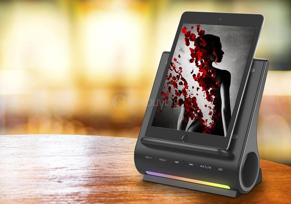 AZPEN DockAll D-100 Wireless Charger Bluetooth 4.0 HiFi Speaker Charging Dock Station with Dual USB Output