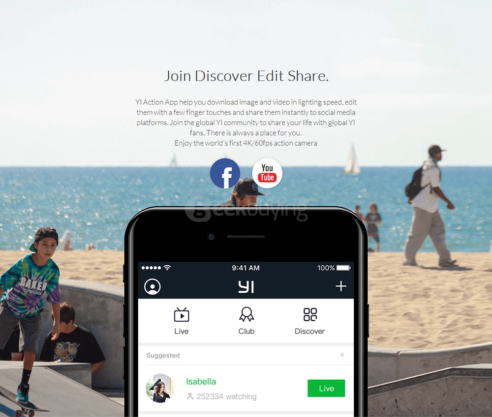 [HK Stock] YI 4K+ Action Camera 2.19