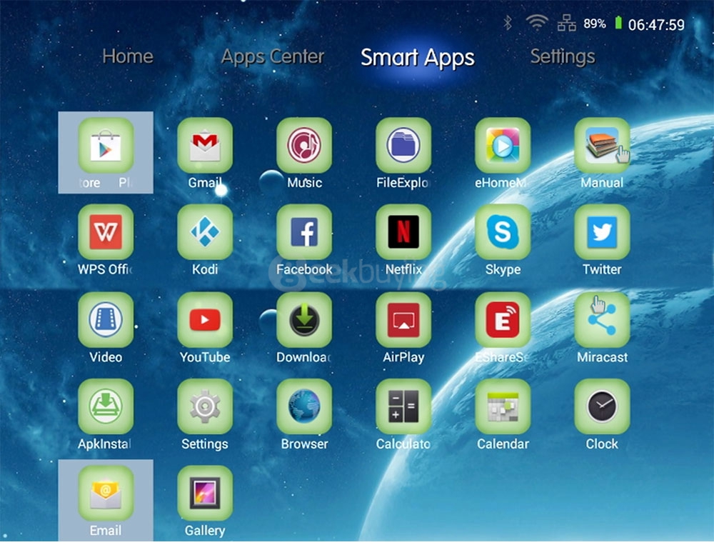 M6S Mini Smart Projector Android 4.4 OS 1GB/32GB 50Lumens 854*480 Pixel Bluetooth 4.0 2.4G/5G WiFi Airplay Miracat