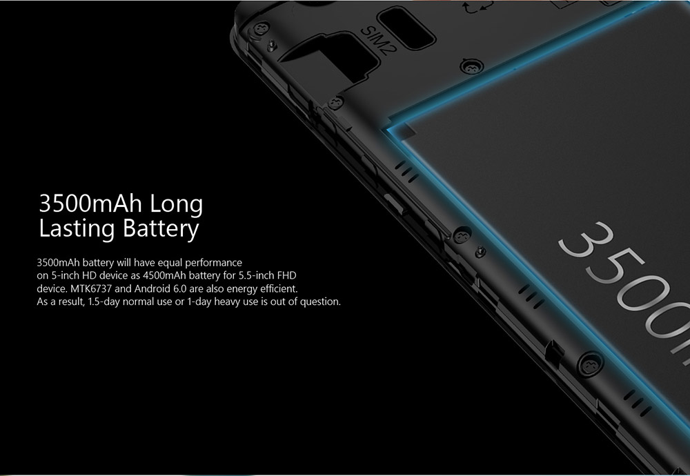 [HK Stock] Ulefone U008 Pro 5.0 Inch HD Screen Android 6.0 4G LTE Smartphone MT6737 64-Bit Quad-core 1.3GHz 2GB RAM 16GB ROM 13.0MP Touch Sensor - Gray