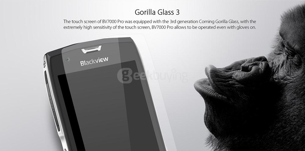 [HK Stock]Blackview BV7000 PRO 5.0 Inch FHD 4GB RAM 64GB ROM 13.0MP 64-Bit MT6750T Octa Core 1.5GHz Android 6.0 Rugged Smartphone IP68 Waterproof Touch ID - Silver