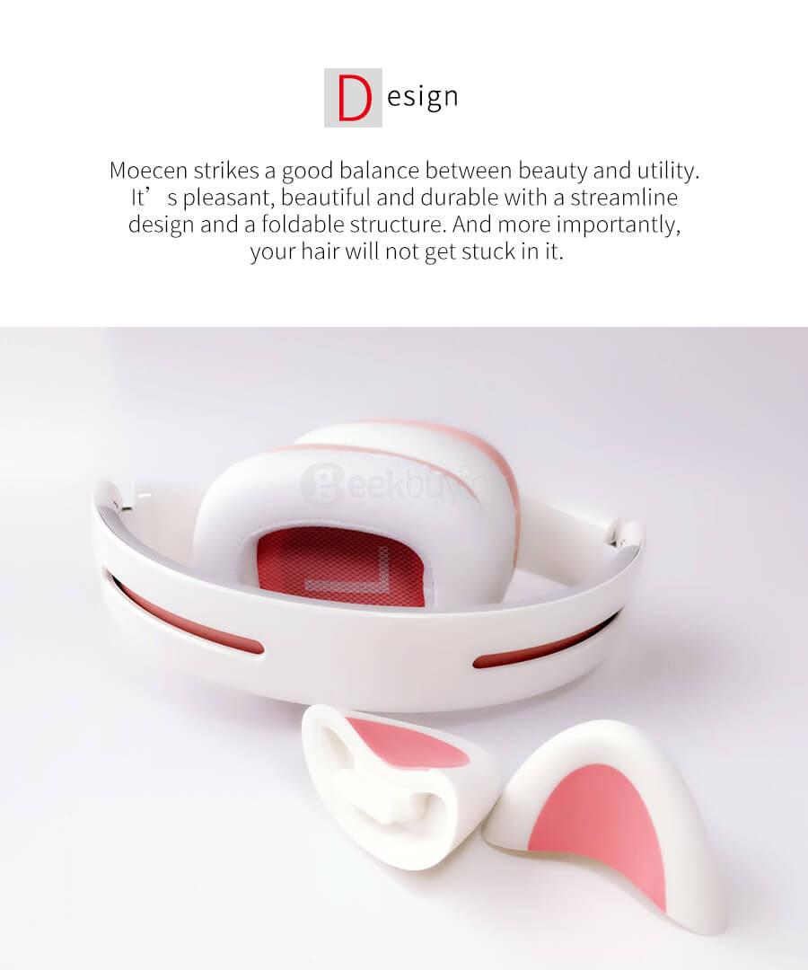 Censi Wired Cat Ear Headphones White