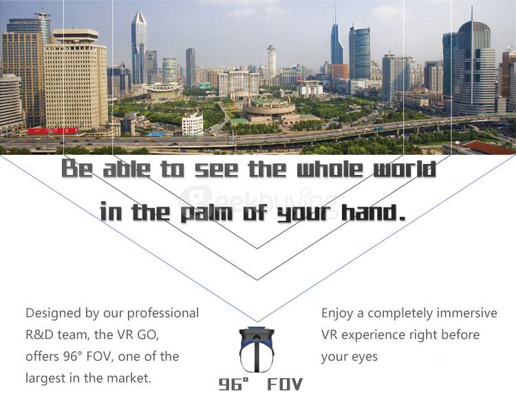 Ritech VR GO FOV96 Immersive 3D VR Virtual Reality Headset with PMMA Lens for 4.0 - 6.0 inch Smartphones