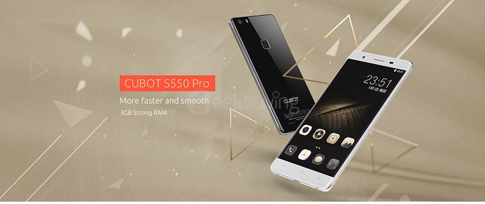[HK Stock] CUBOT S550 PRO 5.5 Inch FHD Screen 3GB 16GB 8.0MP+13.0MP MT6735 Quad-Core Android 5.1 4G LTE Smartphone Touch ID - Black