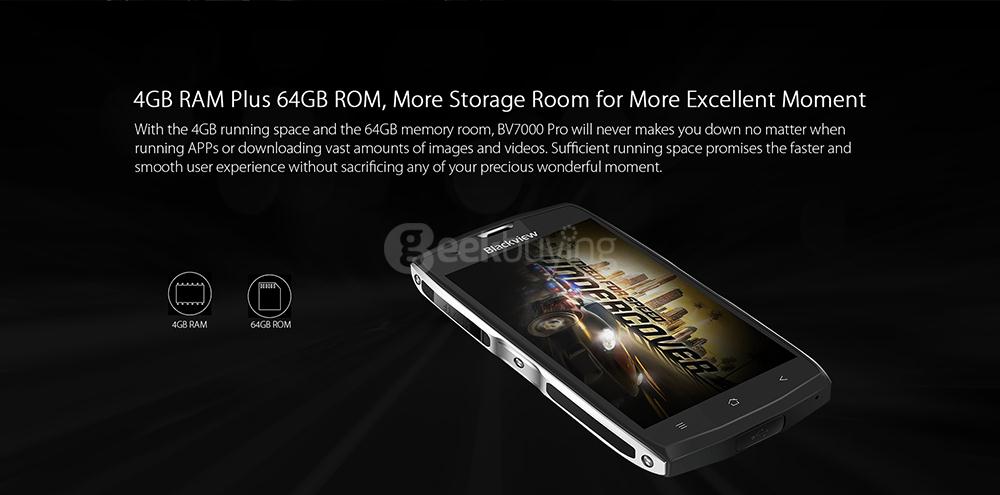 [HK Stock]Blackview BV7000 PRO 5.0 Inch FHD 4GB RAM 64GB ROM 13.0MP 64-Bit MT6750T Octa Core 1.5GHz Android 6.0 Rugged Smartphone IP68 Waterproof Touch ID - Silver