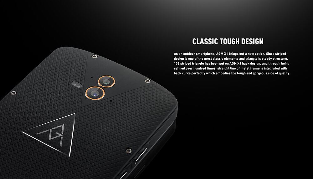 [HK Stock] AGM X1 5.5 Inch Rugged Phone IP68 Waterproof Android 5.1 Qualcomm MSM8952 Octa Core 4G LTE 4GB 64GB 13.0MP Dual Rear Cameras 5400mAh Battery Touch ID NFC - Black