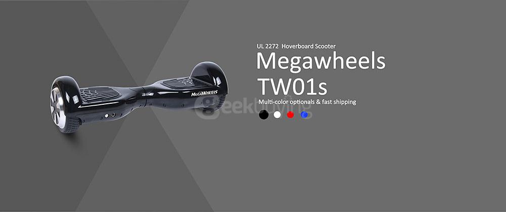 [US Stock] Megawheels TW01S 4400MAH Dual Wheels Self Balancing Electric Scooter Drifting Board - Black