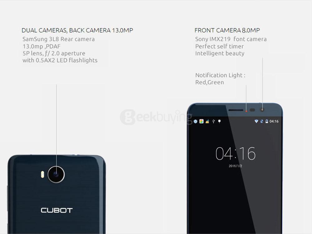 [HK Stock] CUBOT CHEETAH 2 5.5 Inch FHD Screen 3GB Ram 32GB Rom 8.0MP+13.0MP  MT6753 Octa Core Android 6.0 4G LTE Smartphone Touch ID  - Gold