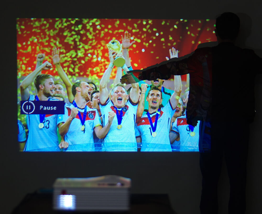 UNIC UC36 LCD Projector 1000 Lumens 640*480 Pixels with HDMI/AV/USB/SD Input Ports - White