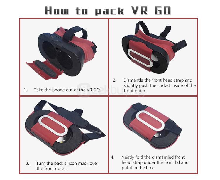 Ritech VR GO FOV96 Immersive 3D VR Virtual Reality Headset with PMMA Lens for 4.0 - 6.0 inch Smartphones