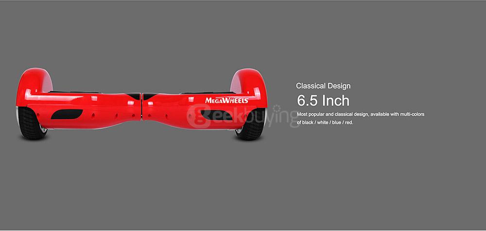 [US Stock] Megawheels TW01S 4400MAH Dual Wheels Self Balancing Electric Scooter Drifting Board - Red