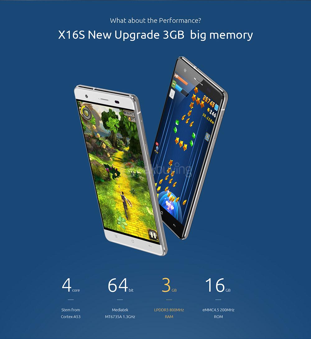[HK Stock]CUBOT X16S 5.0 Inch HD Screen 3GB RAM 16GB ROM 8.0MP+13.0MP Cam MT6735A Quad-Core 4G LTE Android 6.0 Smartphone Anti-fingerprint - Black