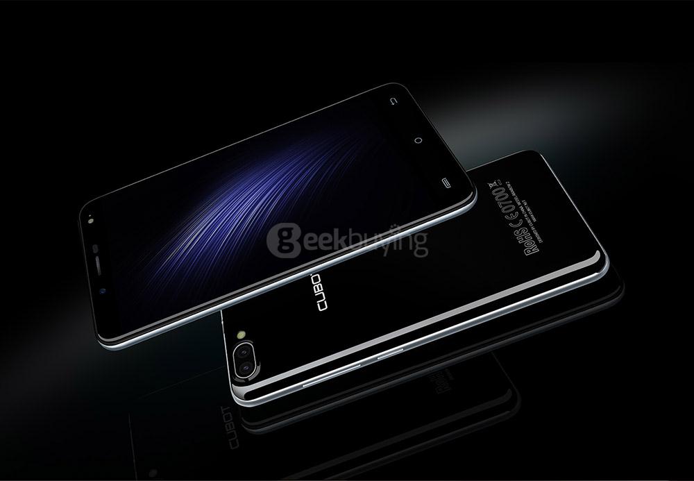 [HK Stock]CUBOT RAINBOW2 5.0 Inch HD Screen MT6580A Quad Core 1.3GHz 1GB RAM 16GB ROM Android 7.0 Smartphone 2.5D Curved Display Rear Dual Cameras -  White