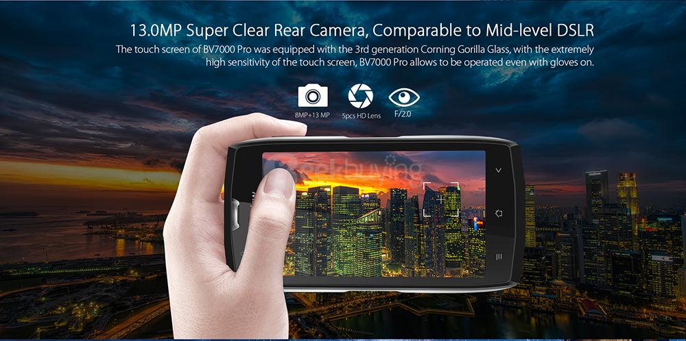 [HK Stock]Blackview BV7000 PRO 5.0 Inch FHD 4GB RAM 64GB ROM 13.0MP 64-Bit MT6750T Octa Core 1.5GHz Android 6.0 Rugged Smartphone IP68 Waterproof Touch ID - Silver