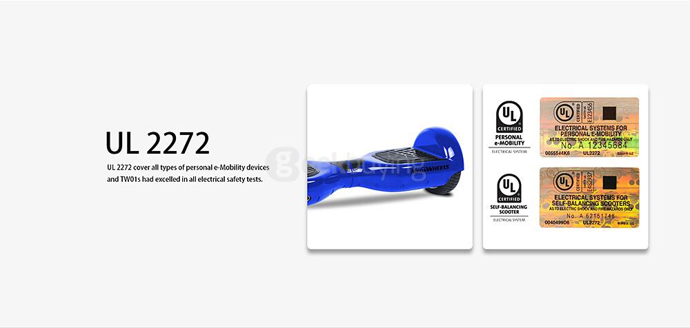 [US Stock] Megawheels TW01S 4400MAH Dual Wheels Self Balancing Electric Scooter Drifting Board - Blue