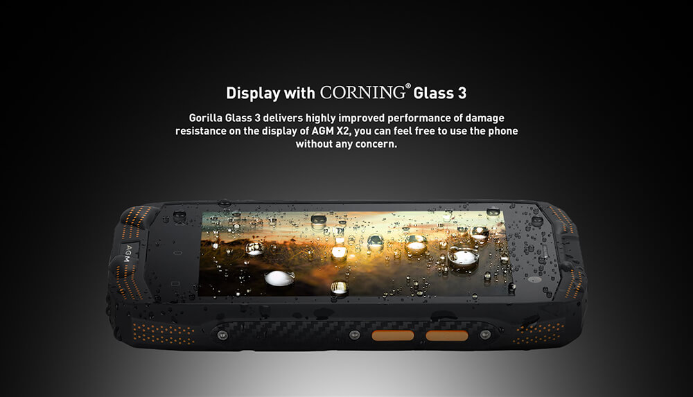 [HK Stock] AGM A2 4.0 Inch Rugged Phone IP68 Waterproof Android 5.1 Qualcomm MSM8909 Quad Core 4G LTE 2GB 16GB 8.0MP Camera Speaker LED Light GPS - Black