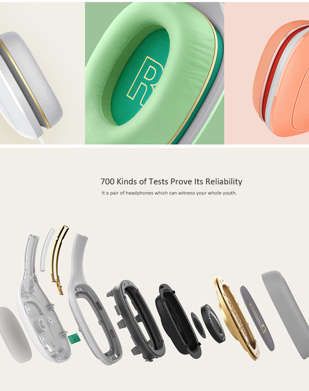 Original Xiaomi 3.5mm Stereo Headset Headphone Low Impedance for Smartphone Tablet PC - White